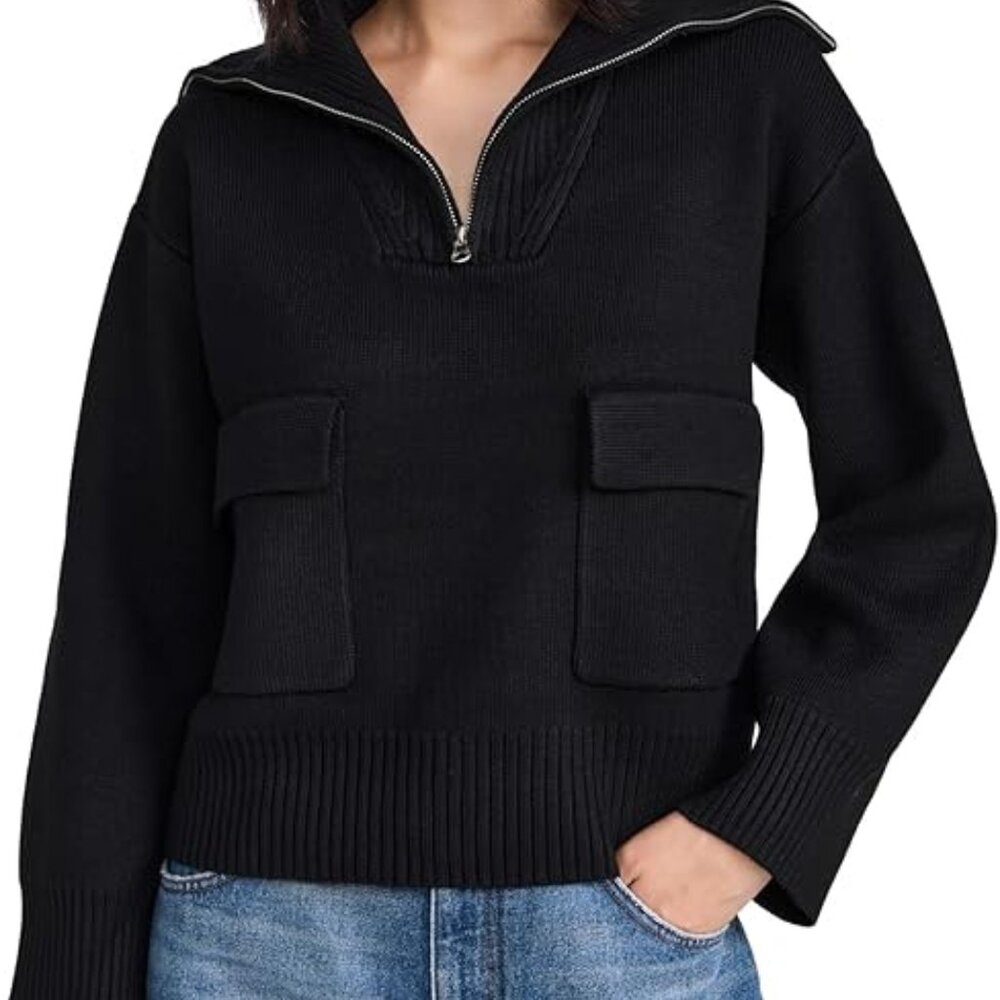 NWT English Factory Quarter Zip Knit Sweater - XS